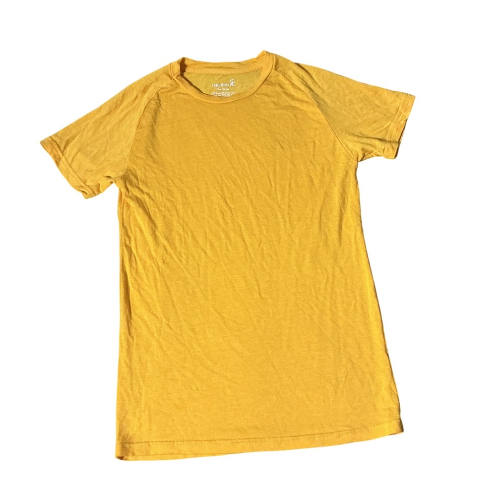 Isbjorn Merino Tencel Active Tee Kids 158/164 Yellow Hiking Performance Raglan